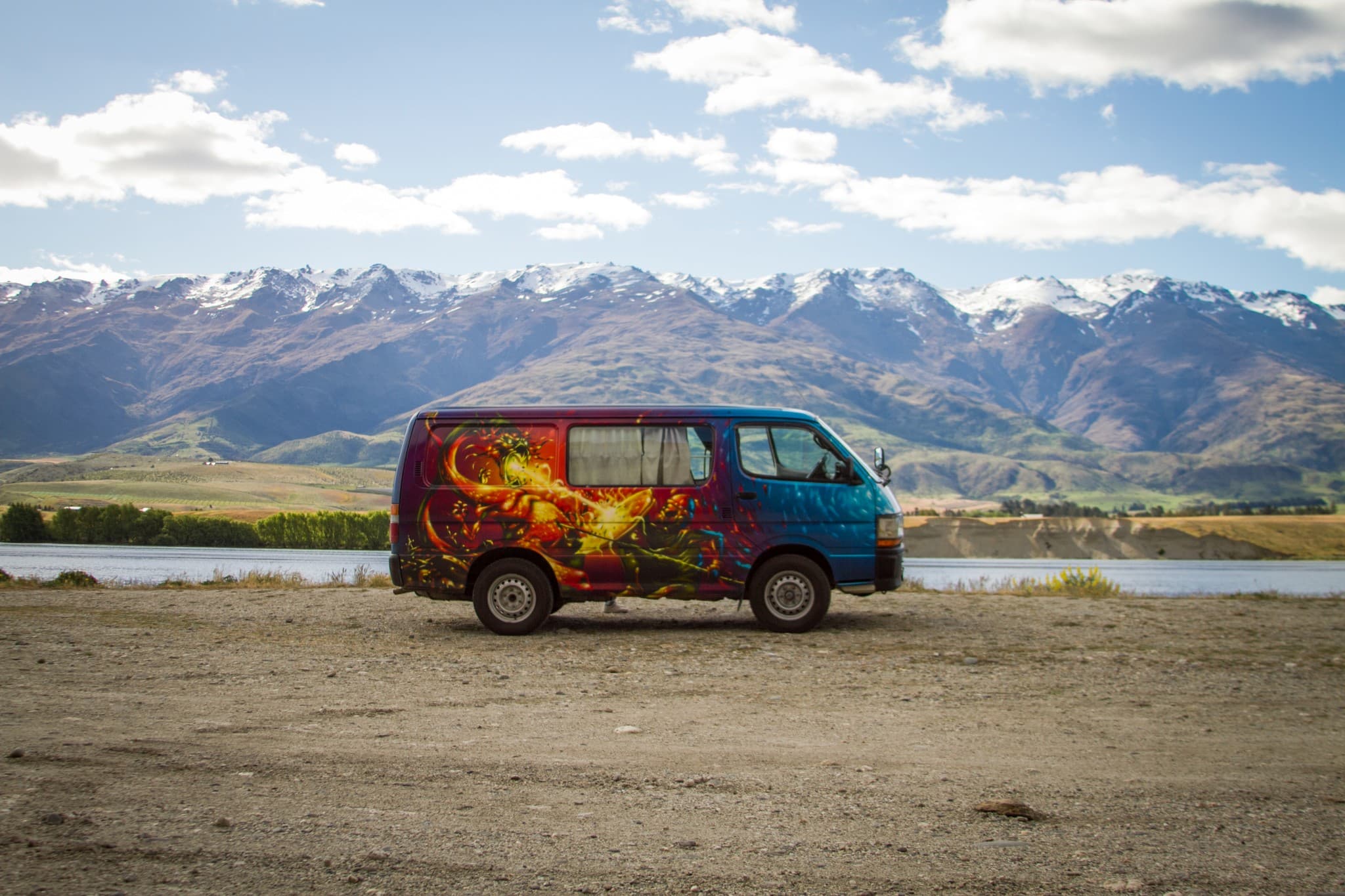 Colorful campervan